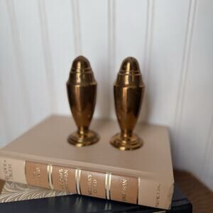 Brass Salt and Pepper Shakers Vintage Collectible Stoppers Not Included